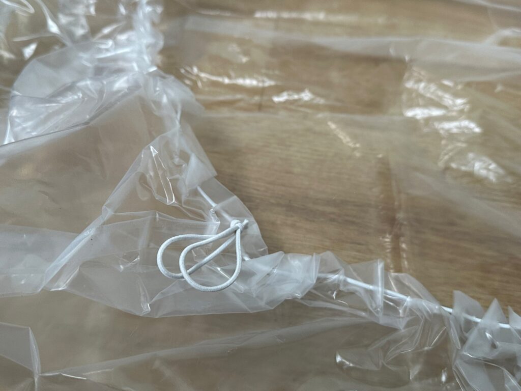 ถุงมุ้งพลาสติก LDPE แบบมีขอบยางยืดกลม