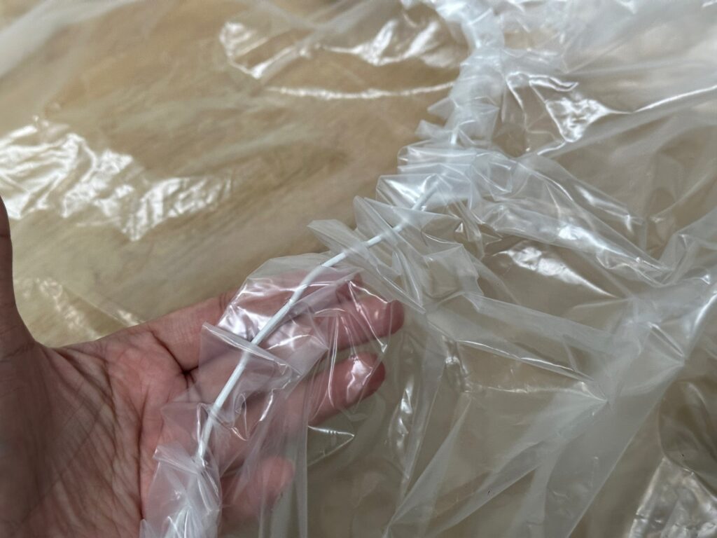 ถุงมุ้งพลาสติก LDPE แบบมีขอบยางยืดกลม